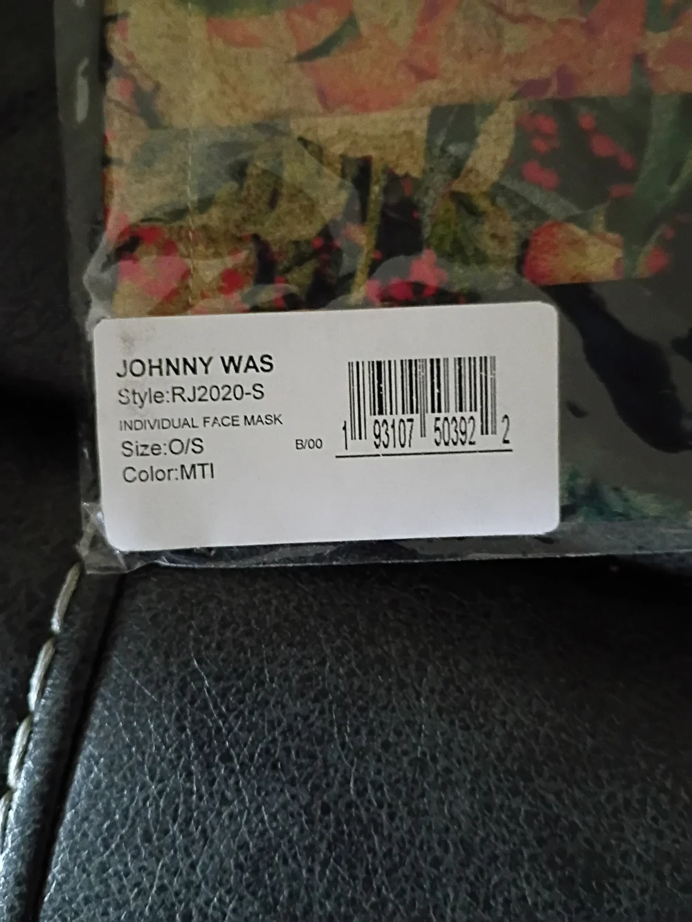 Johnny Was Multicolor Floral Face Mask